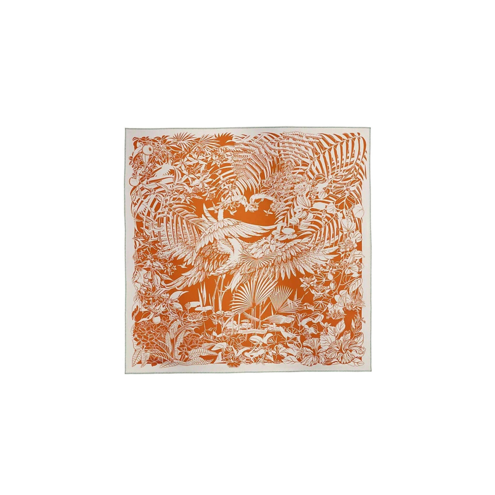 HERMÈS FLAMINGO PARTY TATTOO DOUBLE FACE SCARF 90 H902898SV03 (88.5*88.5cm)